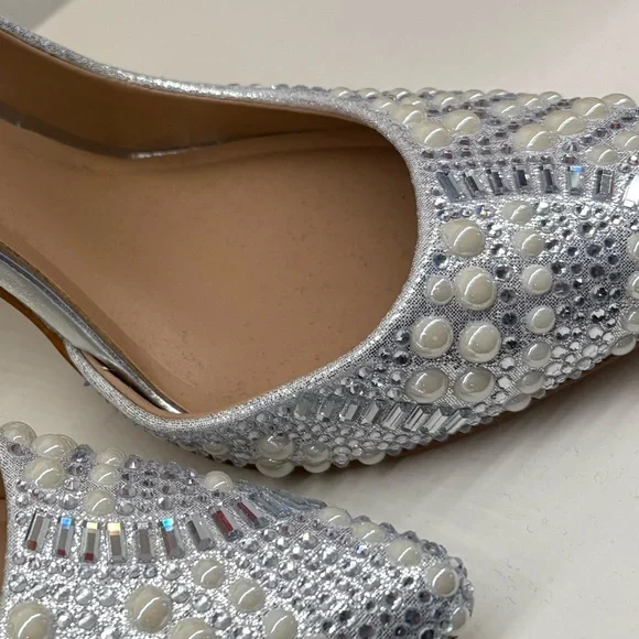 INC International Concepts Silver Embellished Heels - Picture 4 of 7